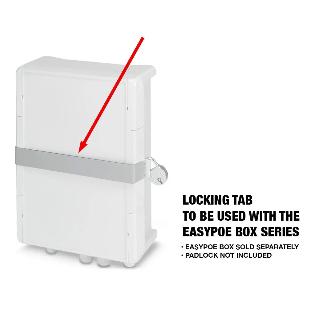 EASYPOEBOXLOCK - Door Locking Tab Accessory for EASYPOE Box Series, compatible with padlocks with shackle diameter up to 12mm (.47") etherwanshop