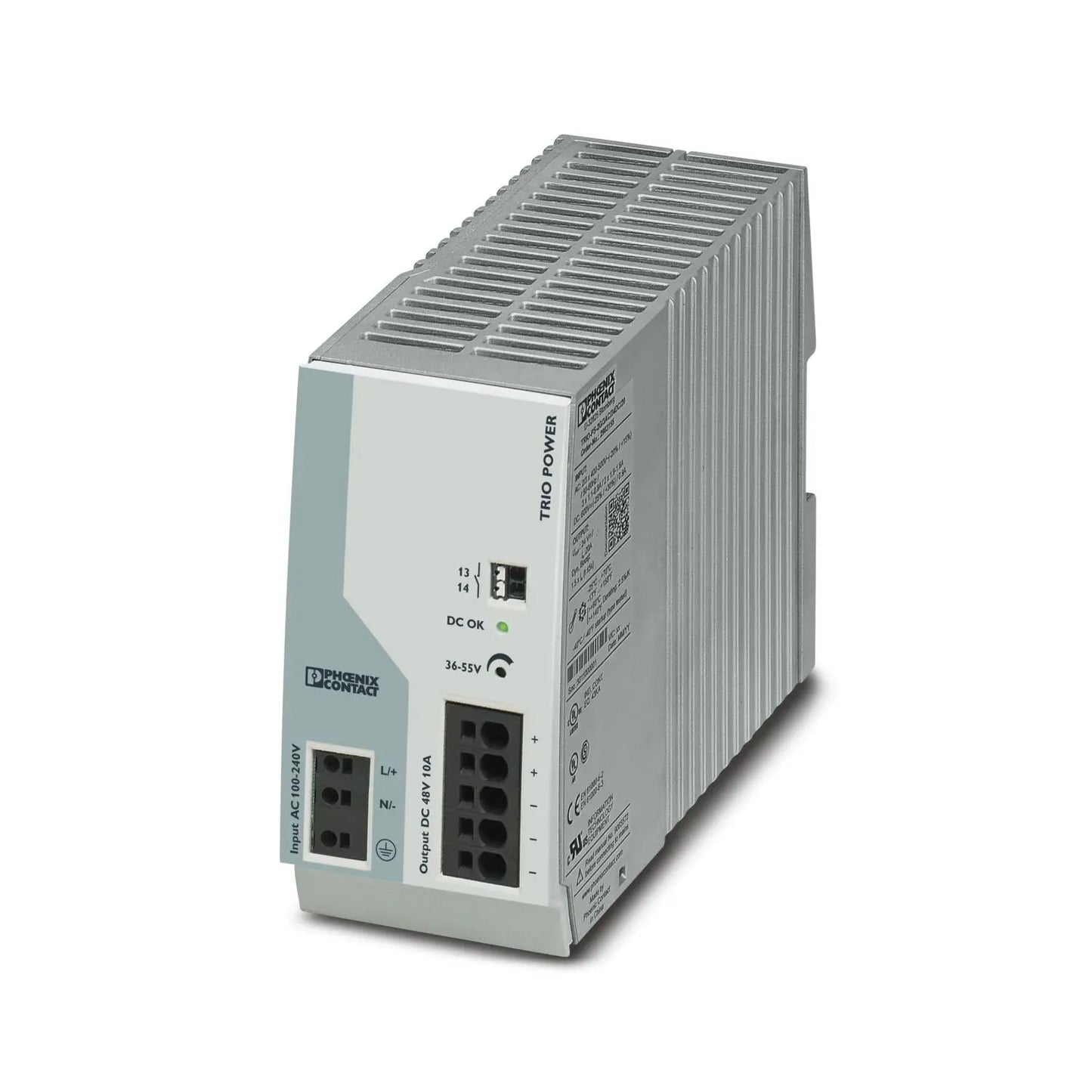 EPHX-48-480 : Industrial Power Supply : DIN-Rail 48V 480W 10A AC/DC etherwanshop