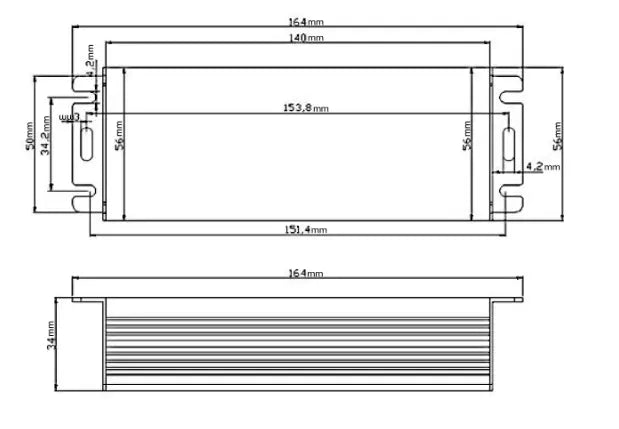 EPOW-24-60 - Hardened Power Supply 60W, 24VDC 100-277 VAC Input, NEMA-TS2 rated, 0-11.1A w/ Open Wire (US Plug) etherwanshop
