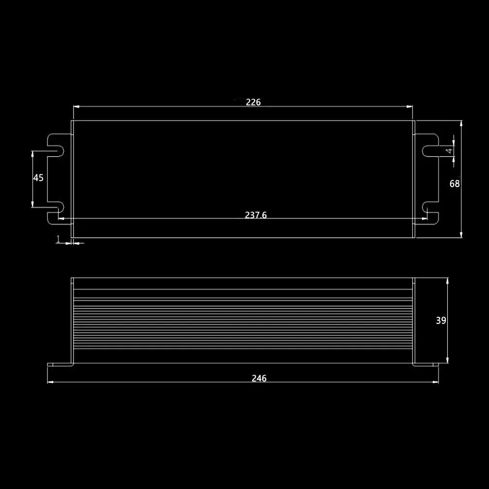 EPOW-54-240 - Hardened Power Supply 240W, 54VDC, 100-277 VAC Input, NEMA-TS2 rated, 0-11.1A w/ Open Wire (US Plug) etherwanshop