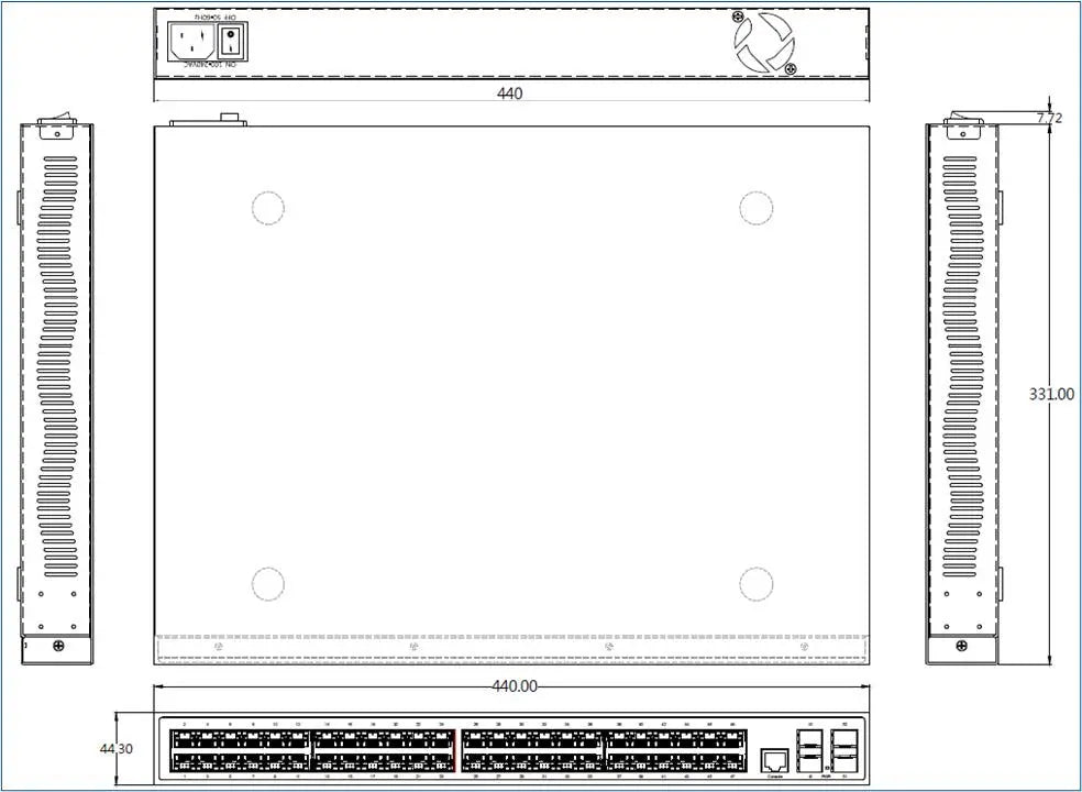 EX26484-920 - Managed 52-Port PoE Ethernet Switch (48-Port 10/100/1000BASE PoE + 4-Port 1G/10G SFP+) 860W Power Budget etherwanshop