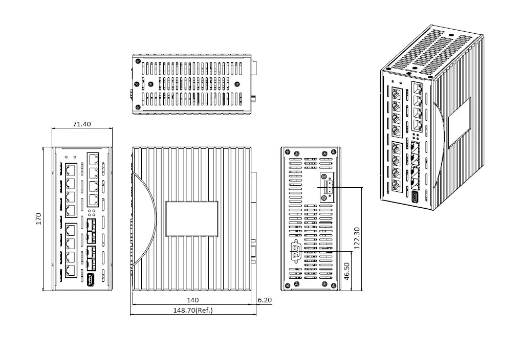 EX78934R-0VB - Hardened Managed 16-Port Gigabit PoE Ethernet Switch (12-port 10/100/1000BASE-T(X) PoE + 4-port 100/1000BASE SFP) etherwanshop