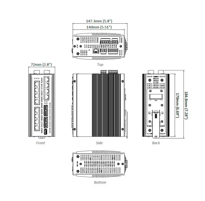 EX78934X-0VB - Hardened Managed 16-Port Gigabit PoE Ethernet Switch (12-Port Gigabit 802.3bt PoE (90W) and 4-Port 10G SFP+) etherwanshop