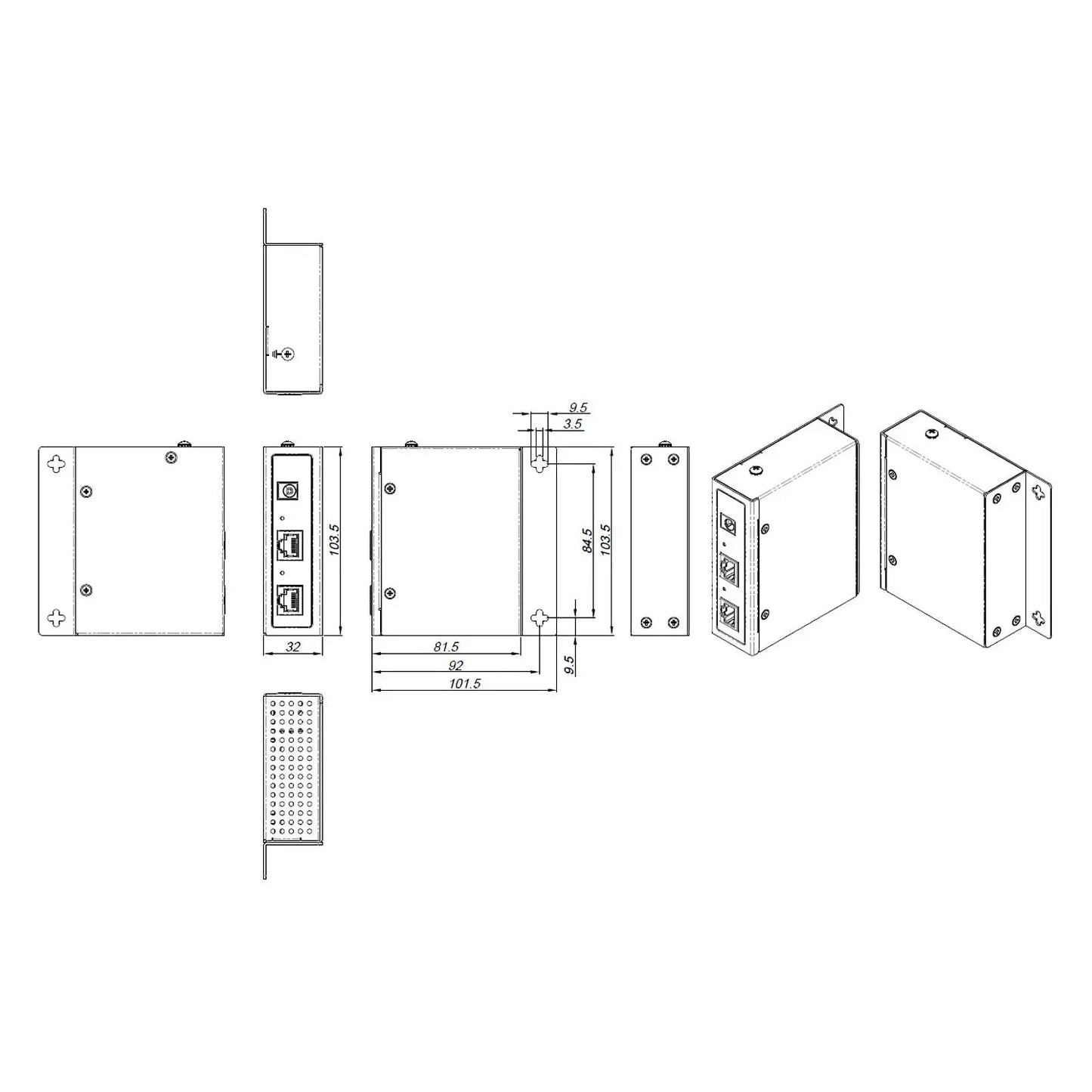 PoEPowerEZ - Hardened Gigabit 802.3af/at Active to Passive PoE Converter & Passive Injector etherwanshop