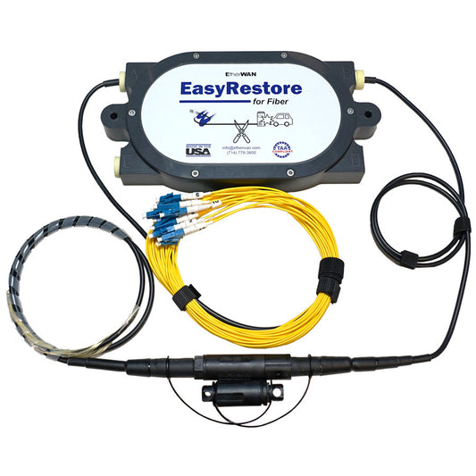 EASYRESTORE-LC-AB - Fiber Shear for Traffic Cabinets - EasyRestore Device + 12 LC Connectors for Switches + Connector & Bulkhead for Infrastructure Side