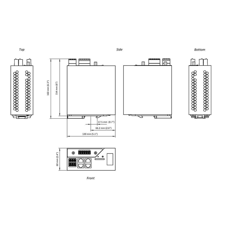 ED20KEXT4PSW - Industrial Ethernet Extender Managed 4-port 10/100BASE-TX with (2) SHDSL ports