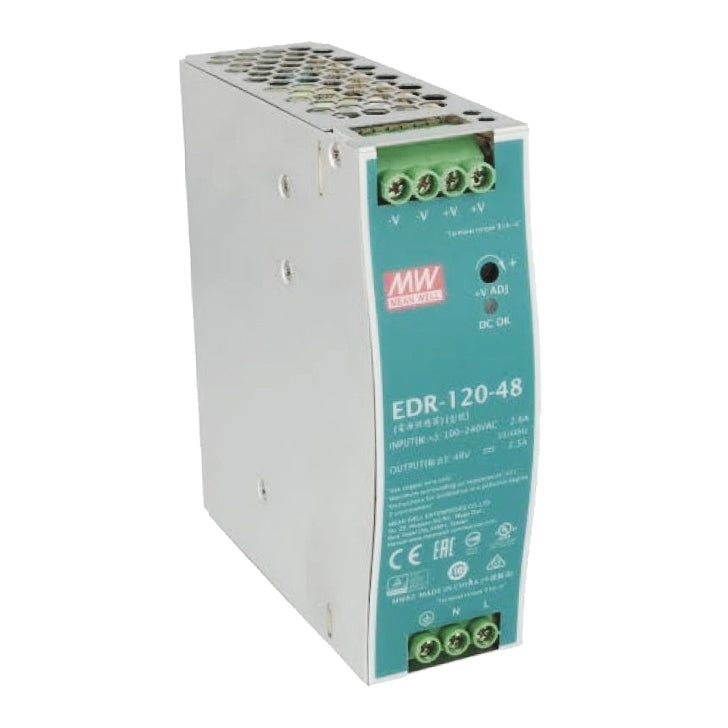 EDR-120-48 - MEAN WELL - Hardened Industrial Power Supply 48V 120W DC 2.5A AC/DC DIN-Rail