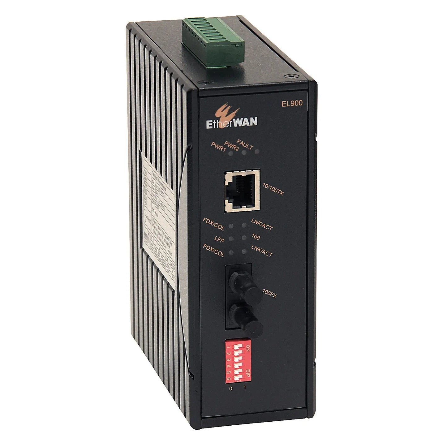 EL900-A-C-1-A: Fiber Media Converter (ST) : 2Km Industrial Hardened etherwanshop