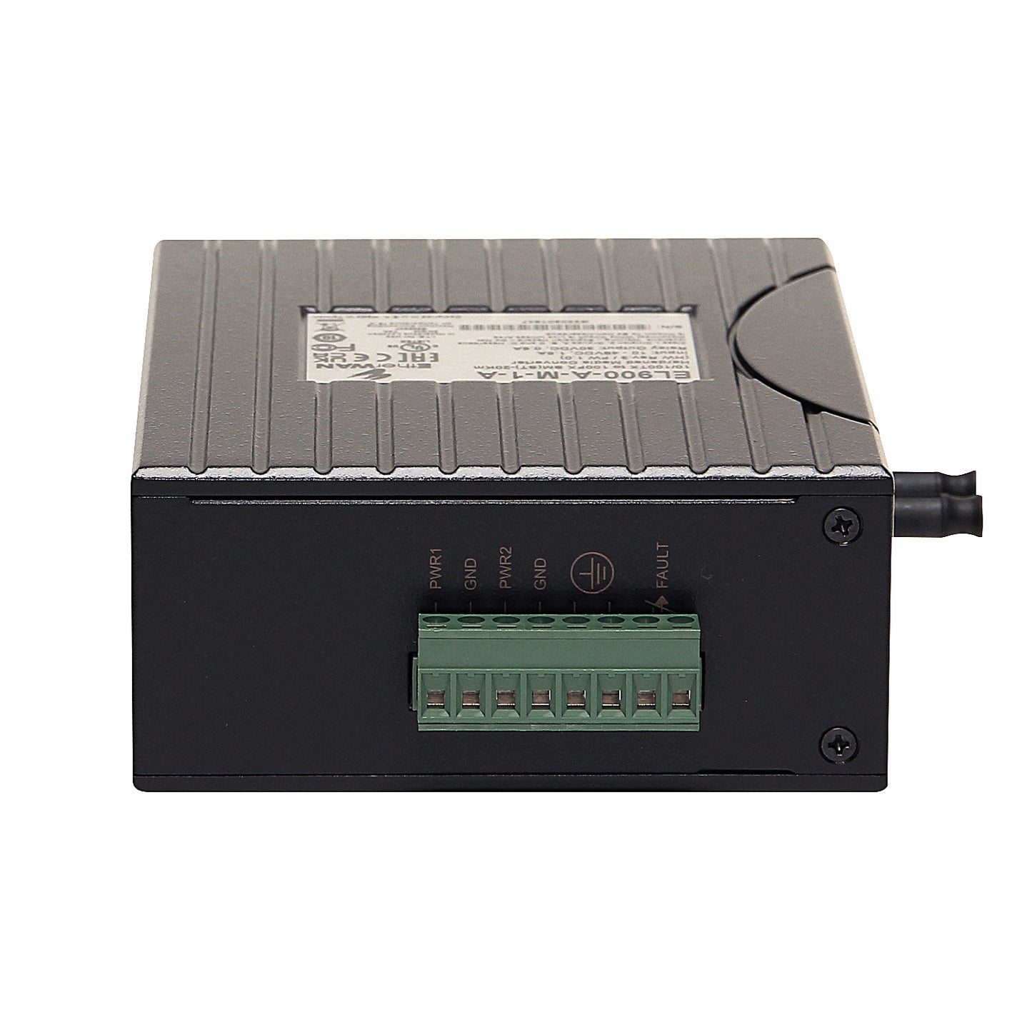 EL900-A-M-1-A - Hardened Media Convertor - 20Km, Single Mode (ST) - 1310nm, 10-48VDC (DC Terminal Block)