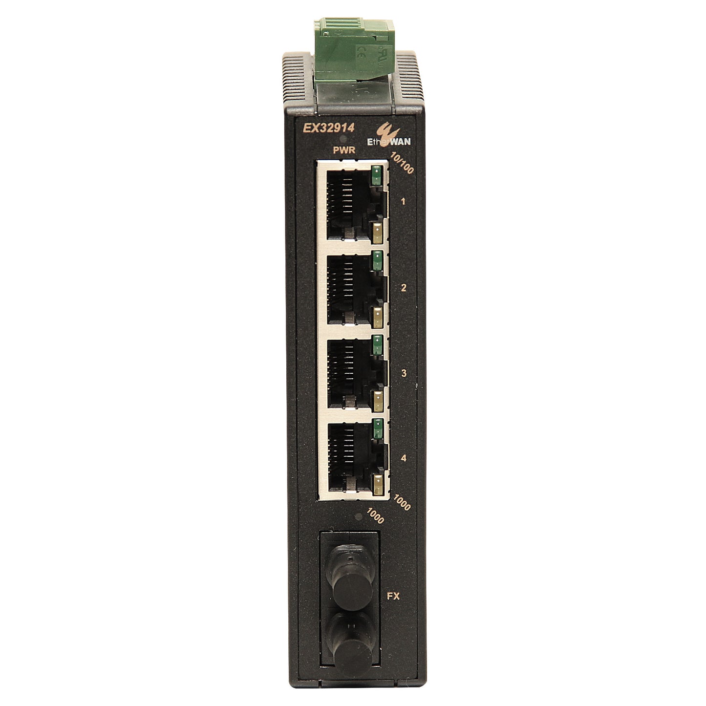 EX32914-5 - Industrial Unmanaged Gigabit Ethernet Switch (4-port 10/100/1000BASE-T +1-port 1000BASE-SX (ST) - 550m