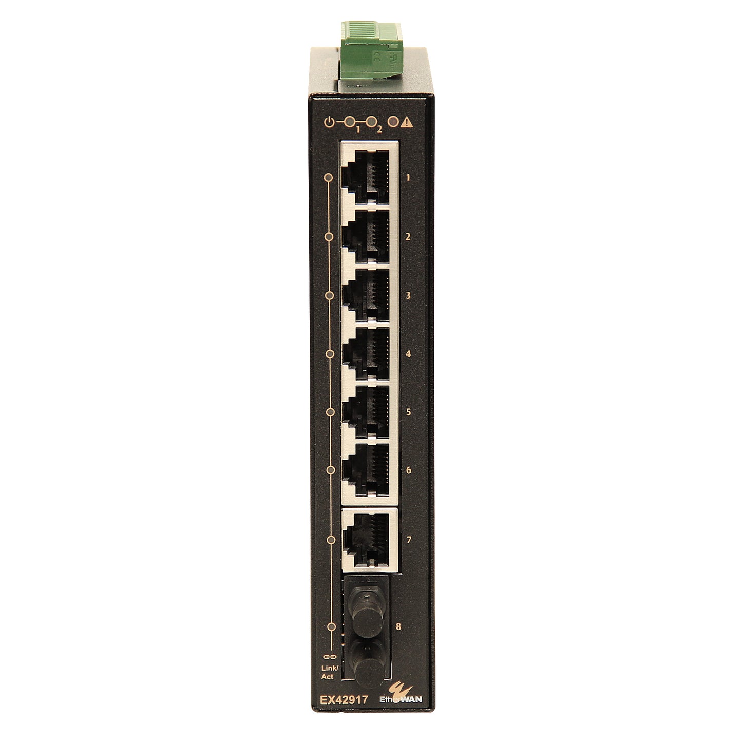EX42917-5 - Hardened Unmanaged Gigabit Ethernet Switch (7-port 10/100/1000BASE-T +1-port 1000BASE-SX (ST) - 550m