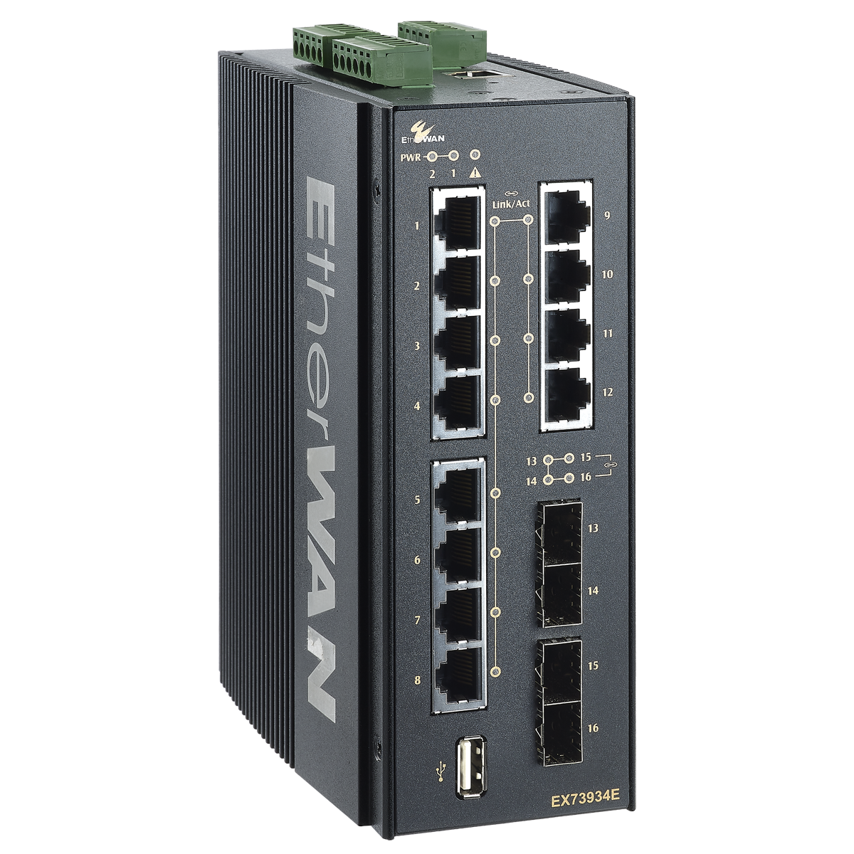 EX73922E-0VB - Hardened Managed 10-Port Gigabit Ethernet Switch (8-Port 10/100/1000BASE-T + 2 Dual-Rate Gigabit SFP Ports)