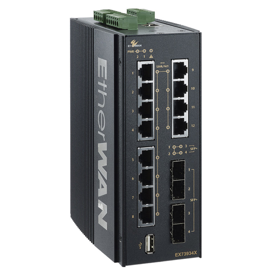 EX73922X-0VB - Hardened Managed 10-Port Gigabit Ethernet Switch (8-Port 10/100/1000BASE-T + (2) 1G/10G SFP+ Ports)
