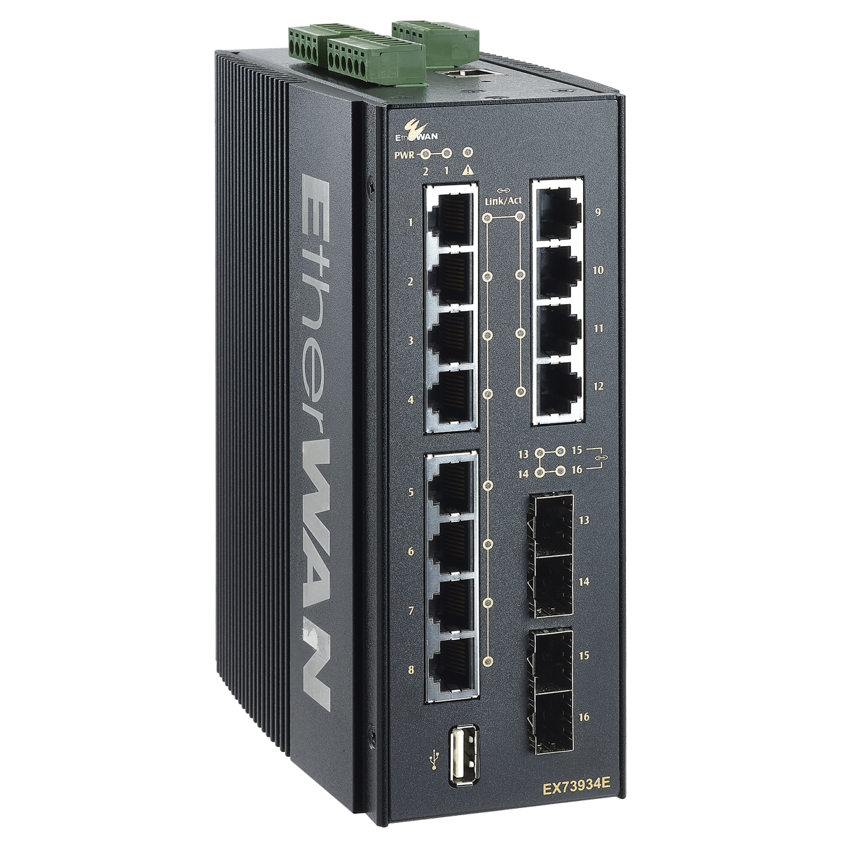 EX78934E-0VB - Hardened Managed 16-Port Gigabit PoE Ethernet Switch (12-Port Gigabit PoE and 4 Dual-Rate Gigabit SFP Ports) etherwanshop
