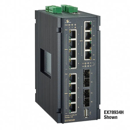 EX78924H-0VB : Industrial PoE Switch Managed Hardened Gigabit Ethernet - etherwanshop