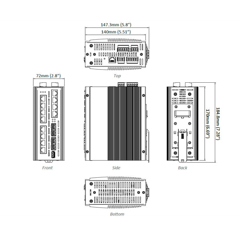 EX78934X-0VB - Hardened Managed 16-Port Gigabit PoE Ethernet Switch (12-Port Gigabit 802.3bt PoE (90W) and 4-Port 10G SFP+)