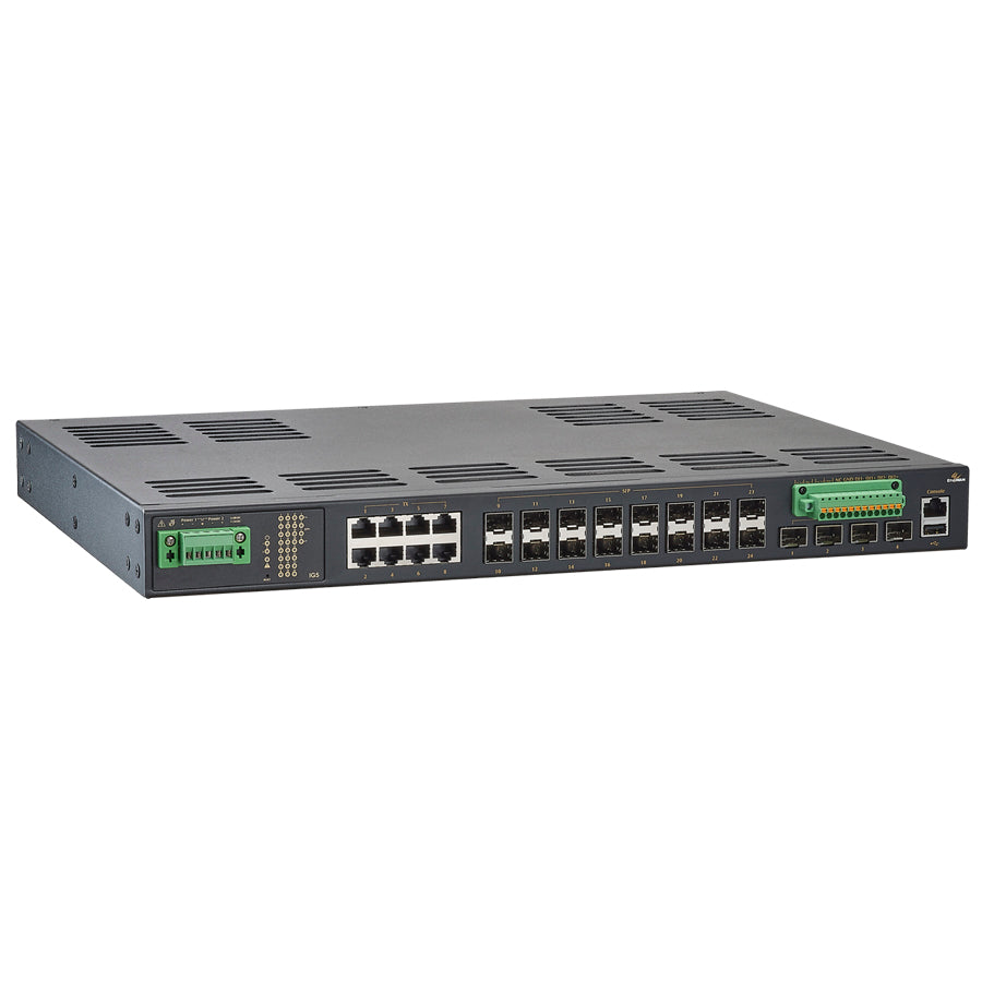 IG5-00244RCR - Hardened Managed Gigabit Ethernet Switch 28-port (24-port GE SFP & 4-port 1G/10G SFP+)