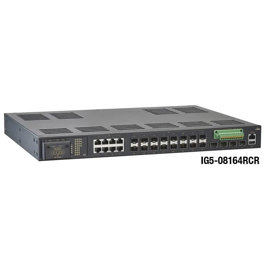 IG5-08164RCR : Industrial Ethernet Switch 28-ports Managed SFP+ Fiber etherwanshop