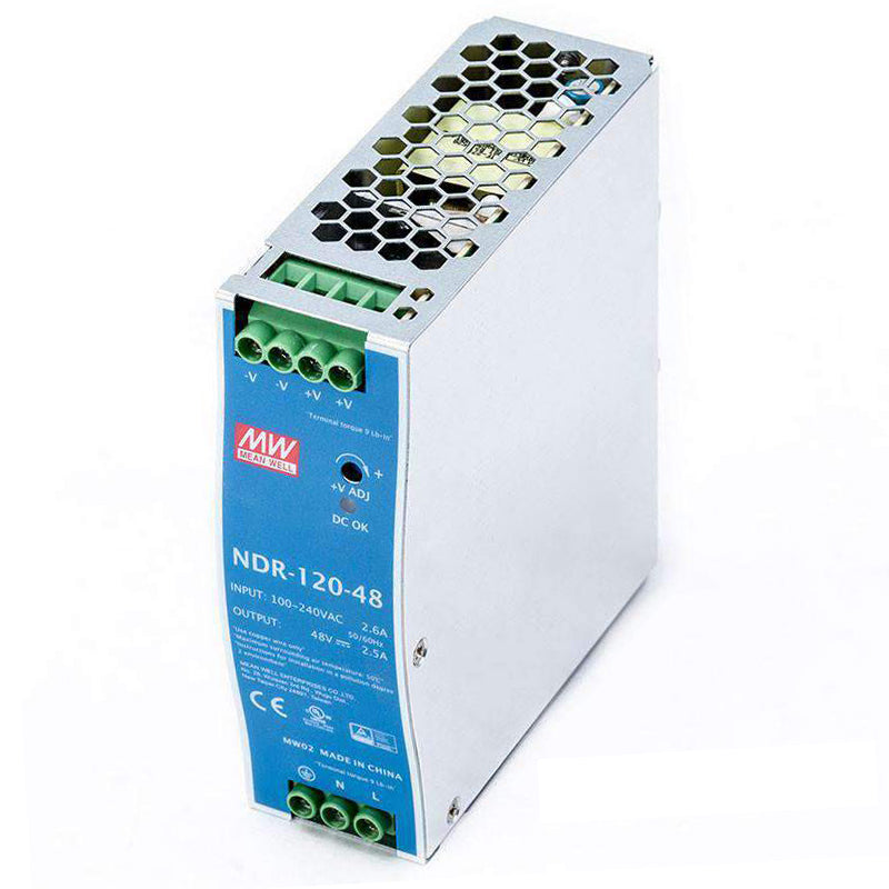 NDR-120-48 - MEAN WELL - Hardened Industrial Power Supply 48V 120W 2.5A AC/DC DIN-Rail